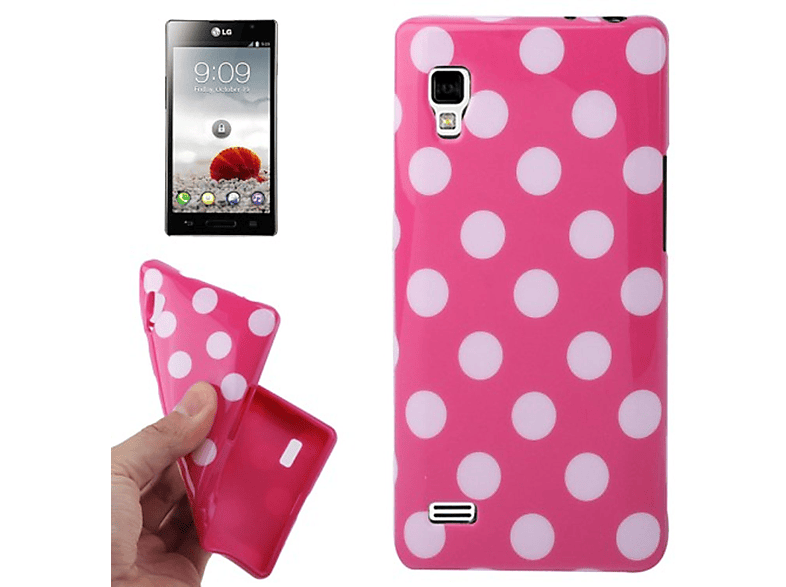 Backcover, DESIGN Handyhülle, L9, LG, Rosa Optimus KÖNIG