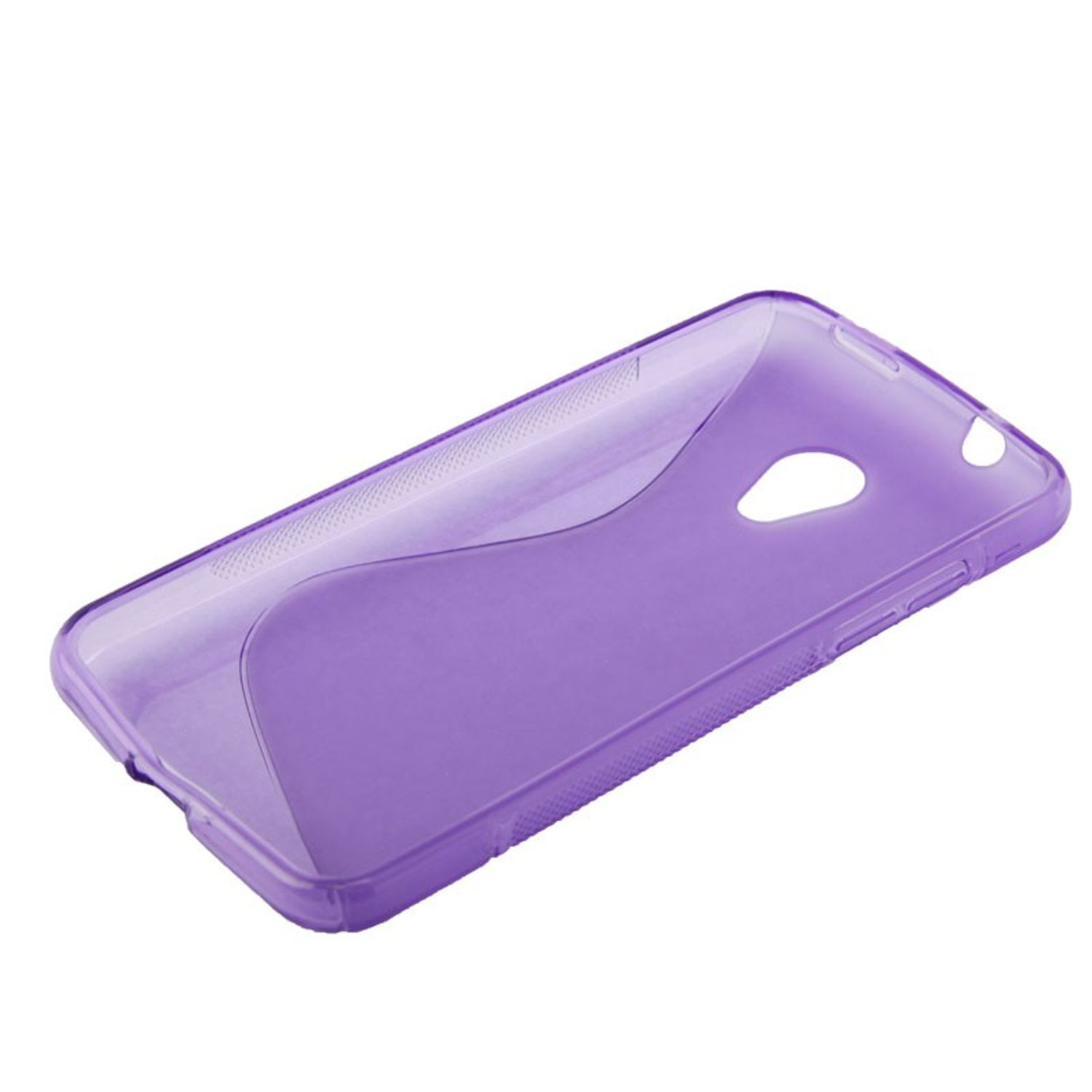Lila Handyhülle mit Wellenmuster, transparent.