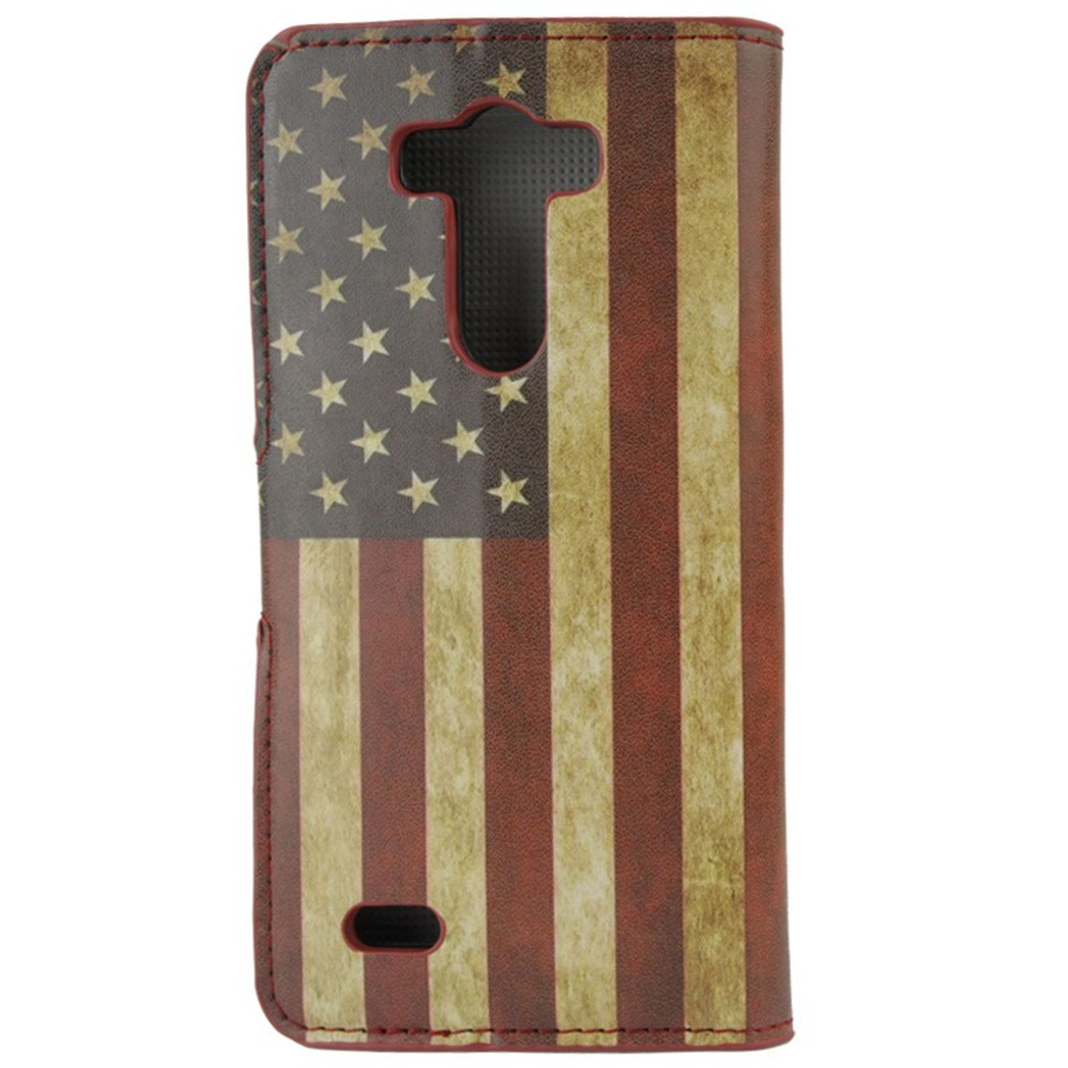 Eine Handyhülle mit einem Design der amerikanischen Flagge.