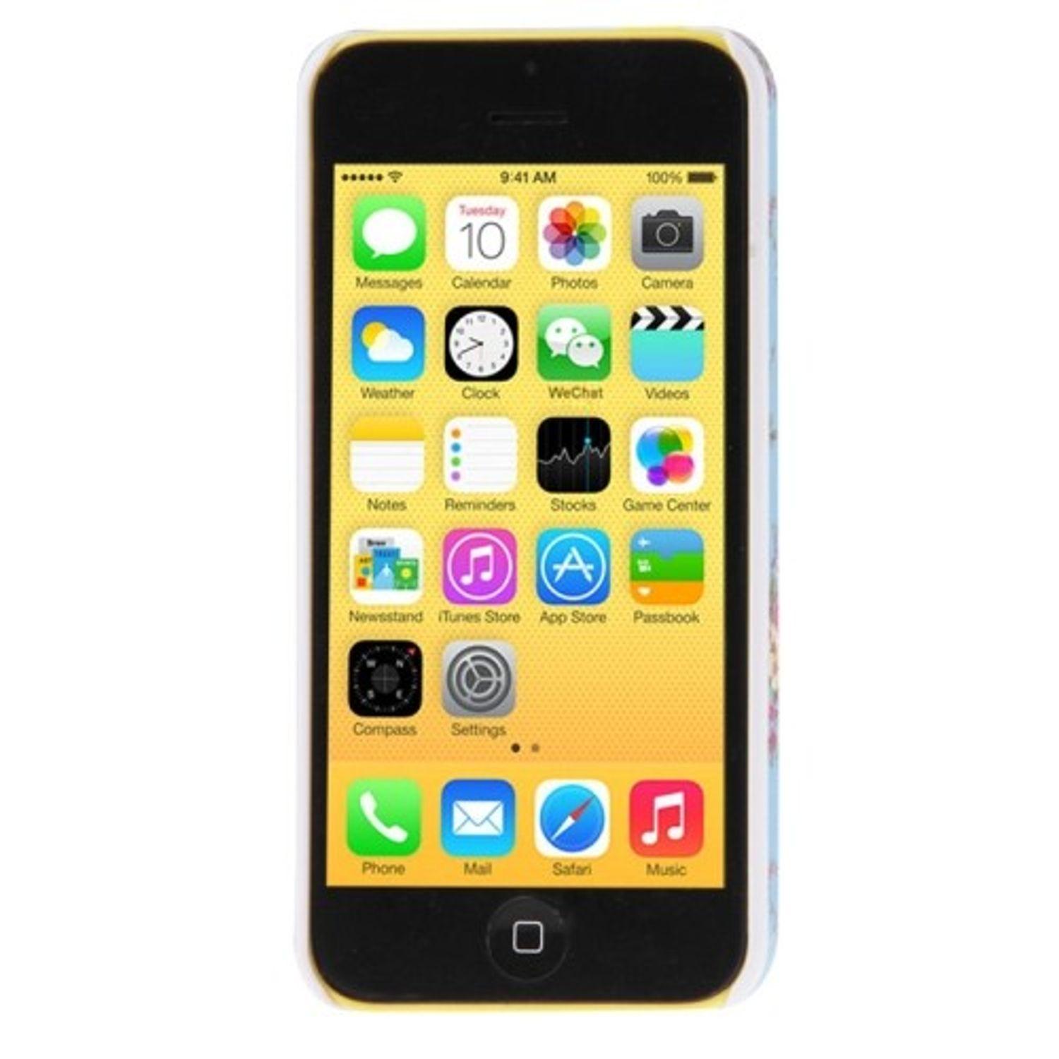 5c, Apple, DESIGN Backcover, KÖNIG Mehrfarbig Handyhülle, iPhone