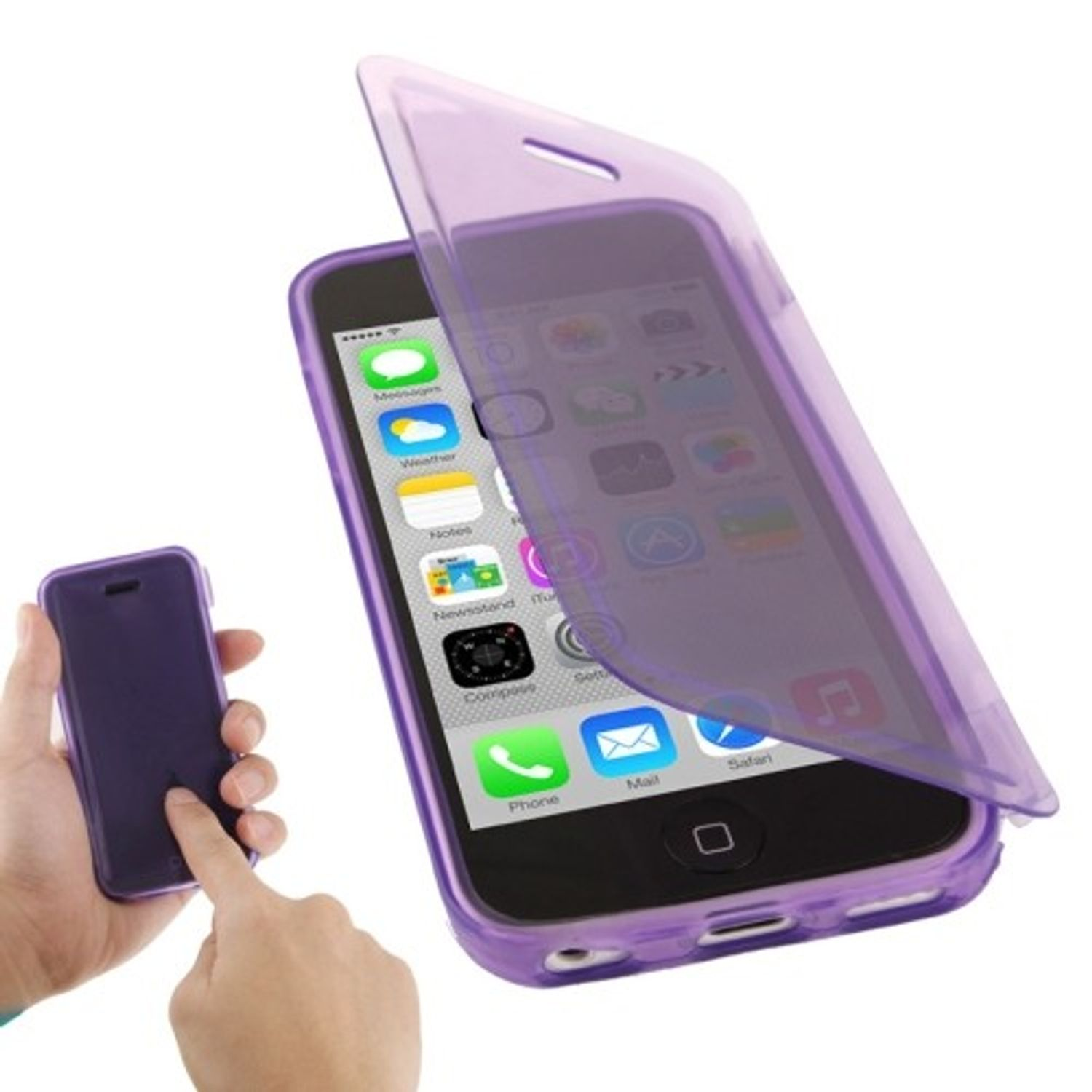 KÖNIG DESIGN Handyhülle, Backcover, iPhone 5c, Violett Apple