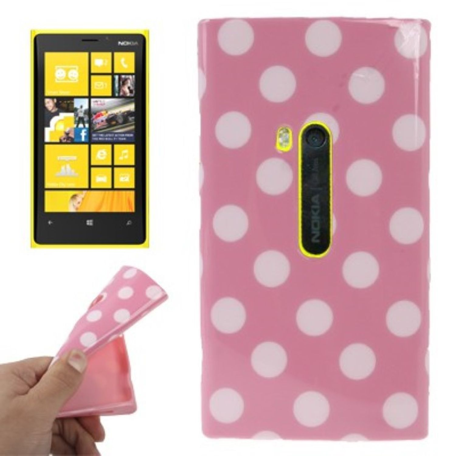 Handyhülle, DESIGN Rosa Backcover, 920, Lumia Nokia, KÖNIG