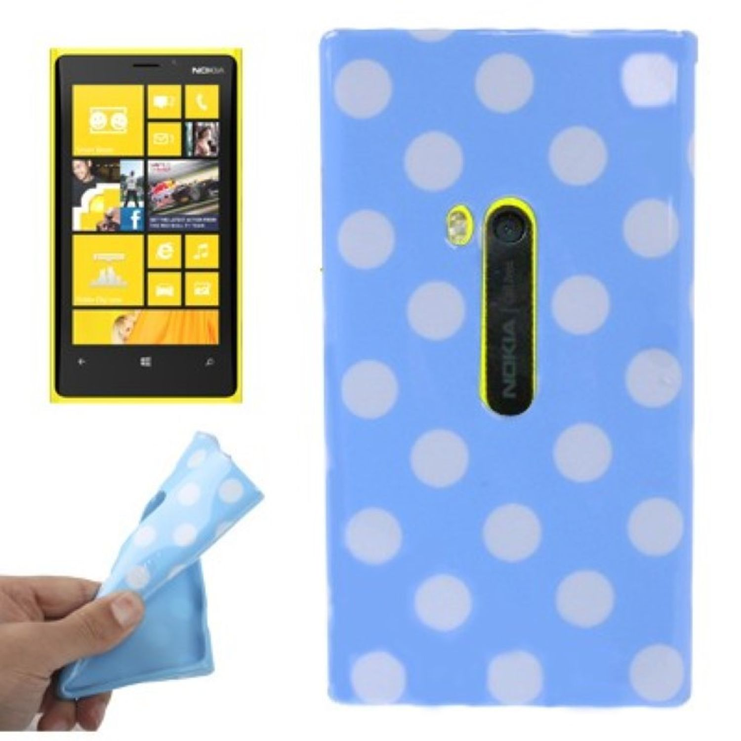 Lumia Handyhülle, DESIGN KÖNIG Blau Backcover, 920, Nokia,