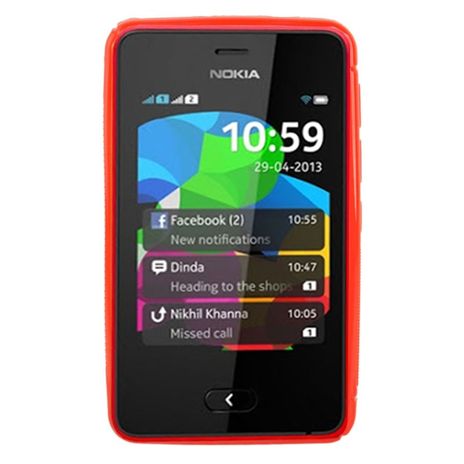 KÖNIG DESIGN Handyhülle, Nokia, Rot 501, Asha Backcover