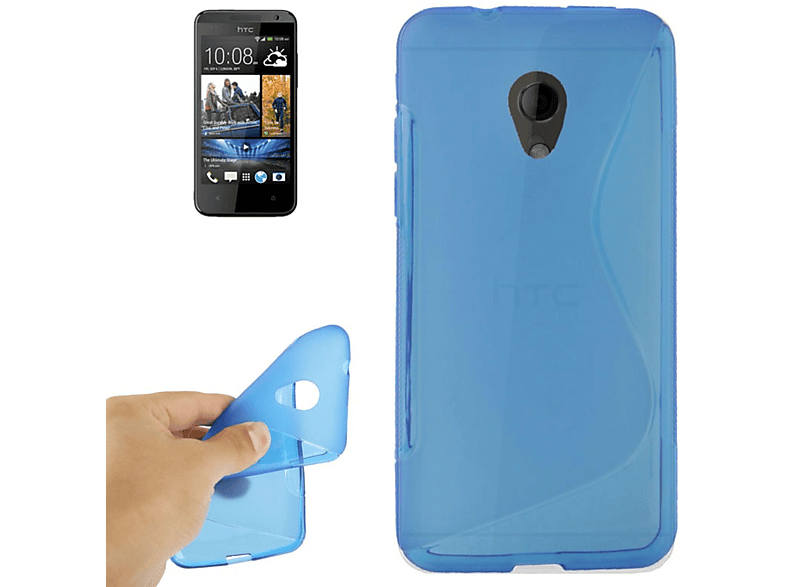 KÖNIG DESIGN Handyhülle, 700, HTC, Blau Backcover, Desire