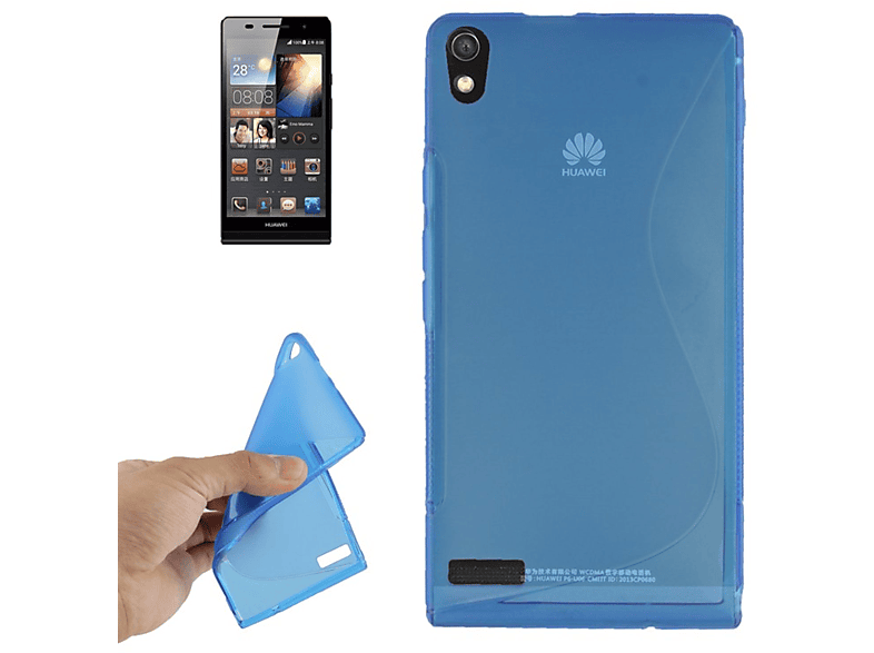 KÖNIG DESIGN Handyhülle, P6, Blau Ascend Backcover, Huawei