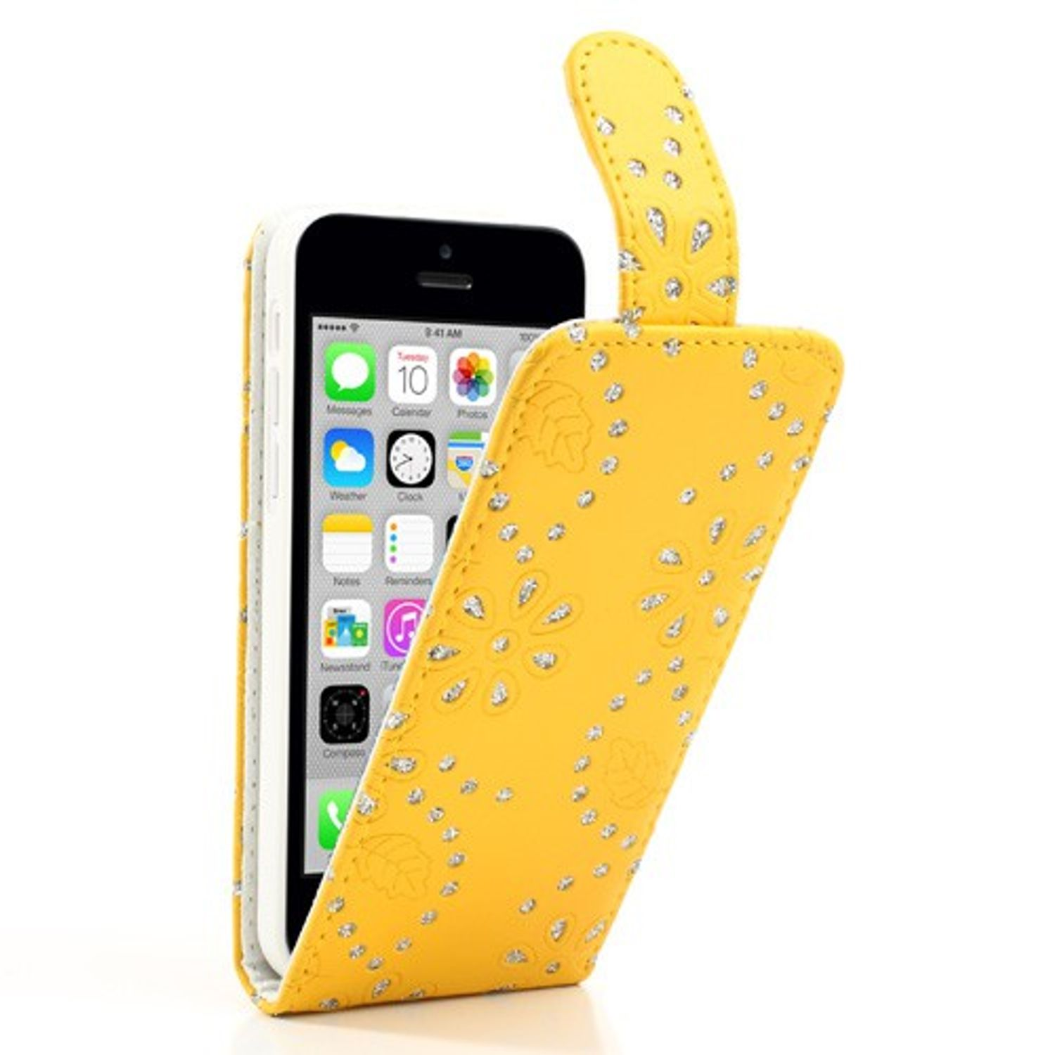 KÖNIG DESIGN Handyhülle, Gelb Apple, 5c, iPhone Backcover