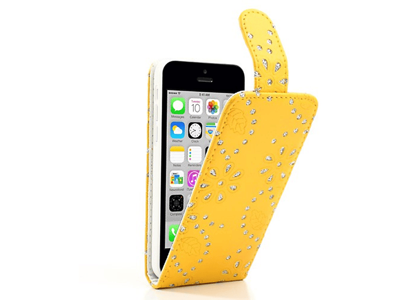 KÖNIG DESIGN Handyhülle, Backcover, 5c, Gelb iPhone Apple