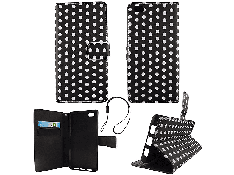 Lite, Schwarz Handyhülle, DESIGN KÖNIG Backcover, P8 Huawei,