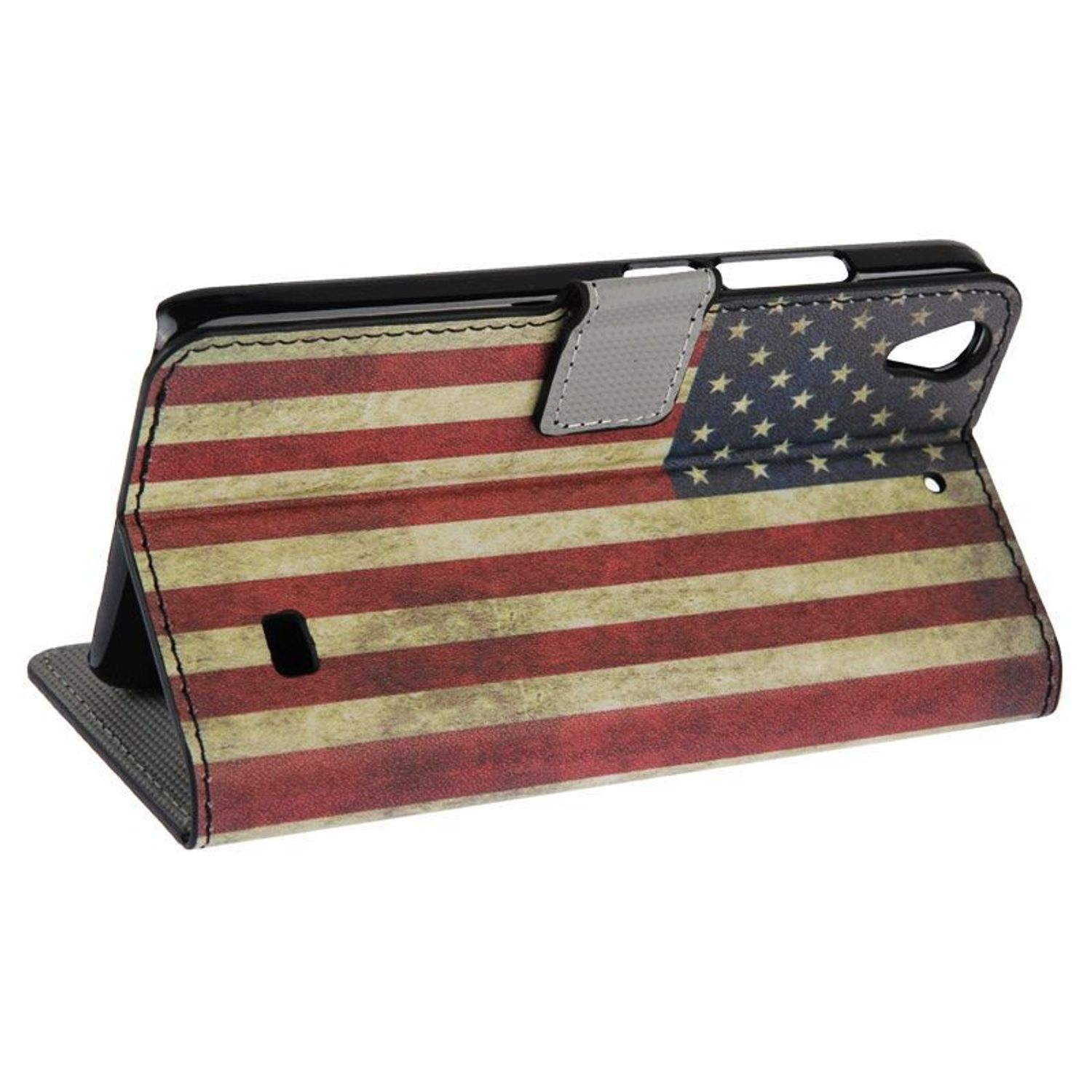 Handyhülle mit amerikanischem Flaggen-Design.