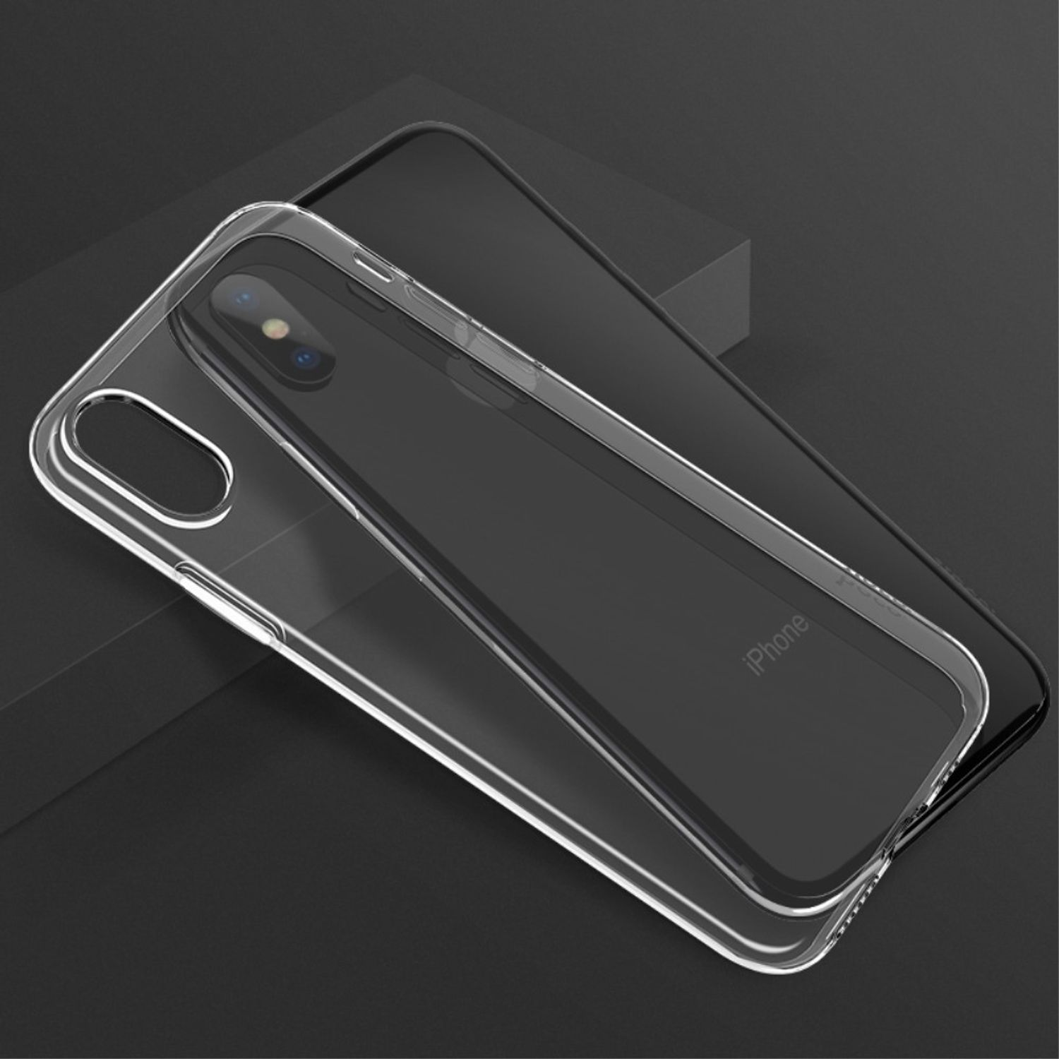 KÖNIG DESIGN Handyhülle Ultra Max, Dünn iPhone Apple, Bumper, Transparent Backcover, XS