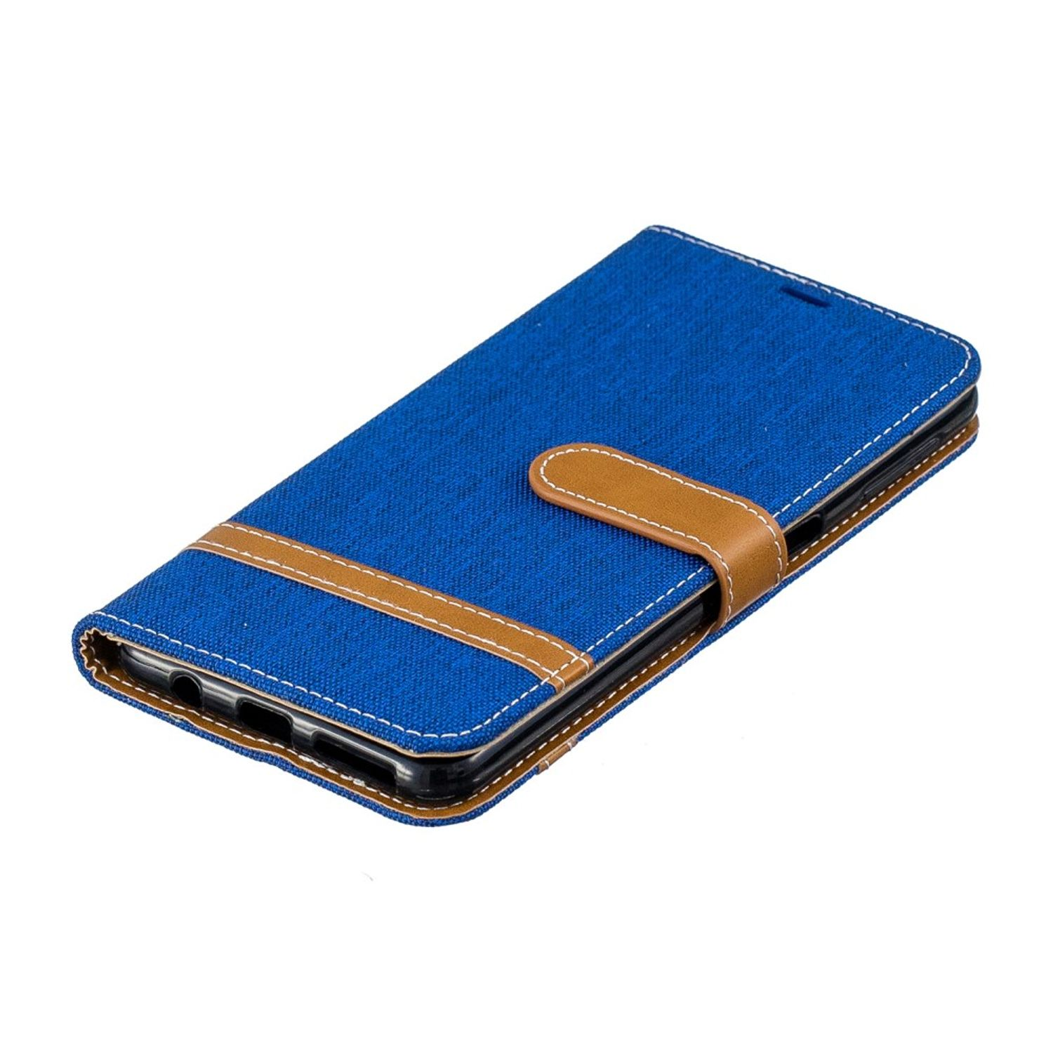 Samsung, DESIGN Galaxy A7 Blau Handyhülle, KÖNIG Bookcover, (2018),