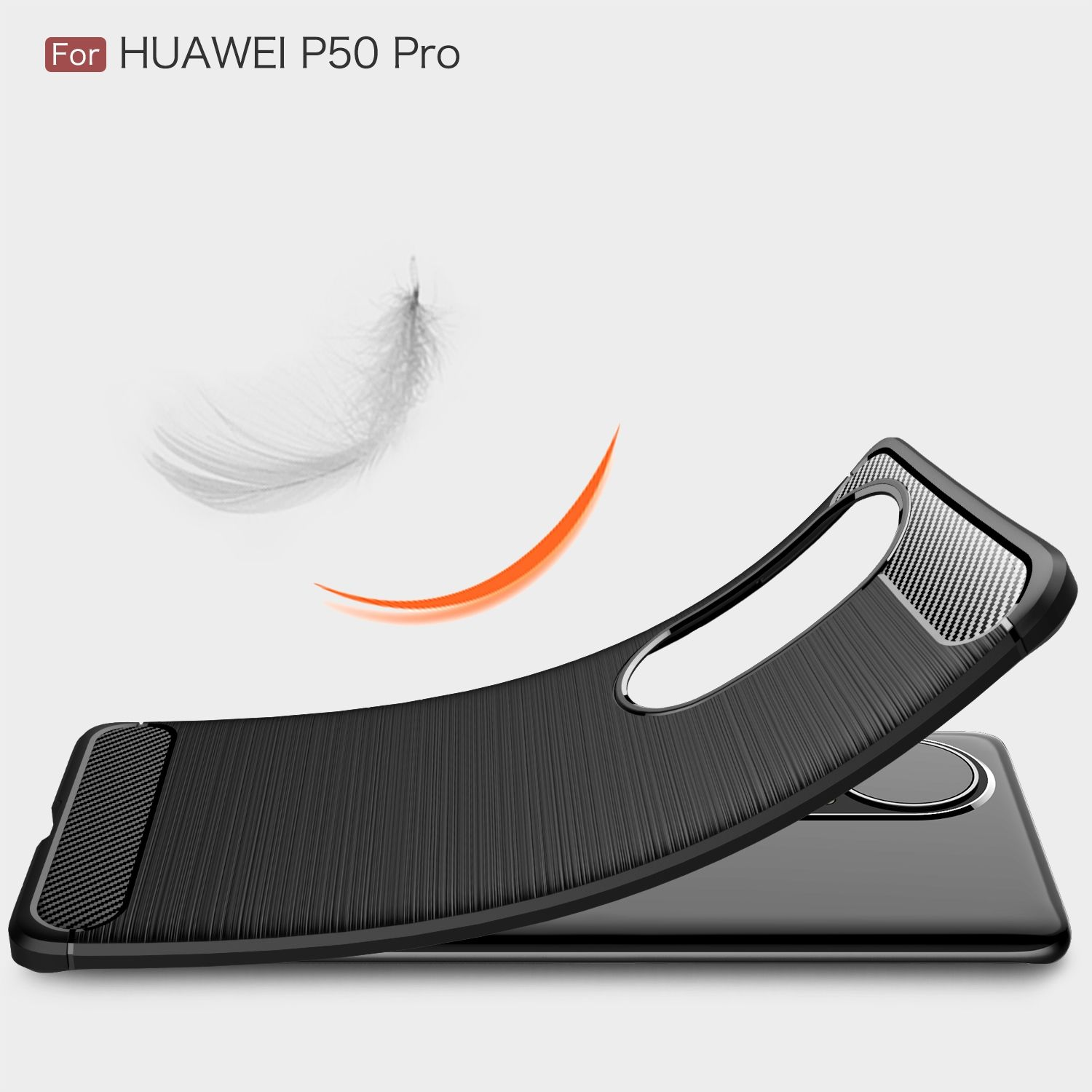 KÖNIG Pro, DESIGN Huawei, P50 Grau Backcover, Handyhülle,