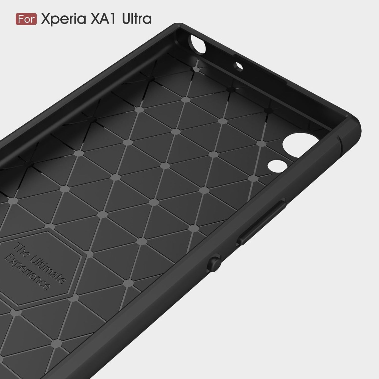 Xperia Handyhülle Sony, Optik, Carbon KÖNIG Backcover, XA1 DESIGN Grau Ultra,