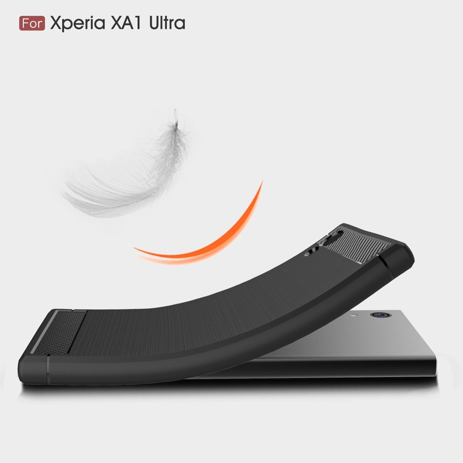 Optik, KÖNIG XA1 Backcover, Xperia Sony, Schwarz DESIGN Carbon Ultra, Handyhülle