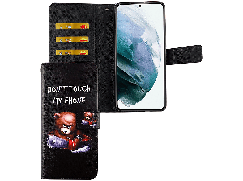 DESIGN Galaxy Plus, Schwarz Handyhülle, S21 KÖNIG Bookcover, Samsung,