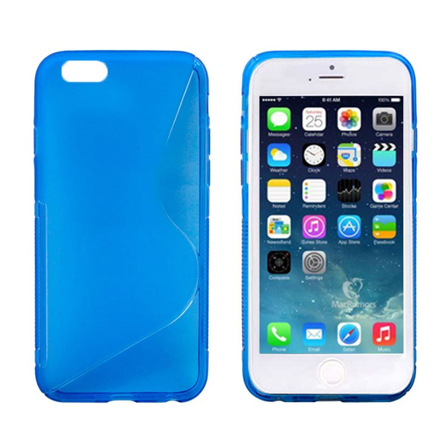 Backcover, Apple, KÖNIG DESIGN Blau iPhone Handyhülle, / 6s, 6