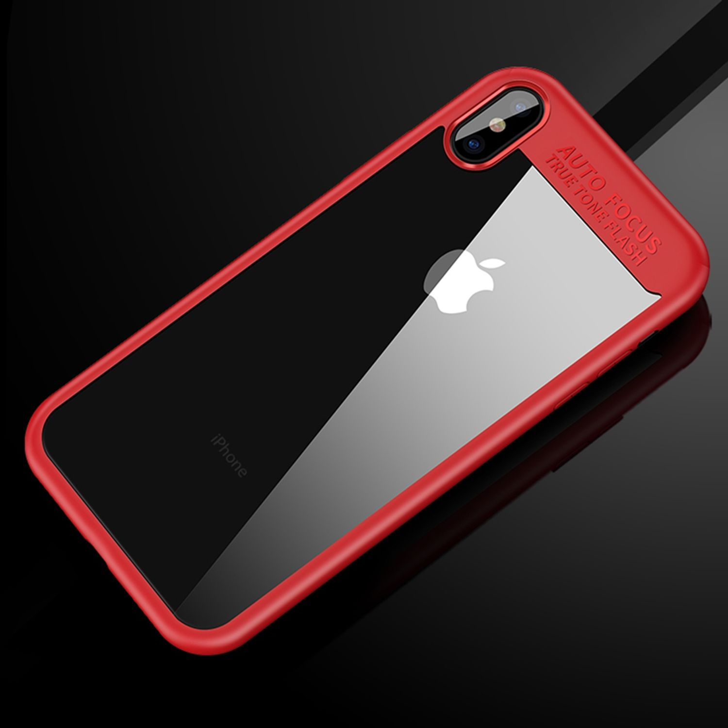 XS, DESIGN KÖNIG Backcover, Handyhülle, Rot Apple, iPhone