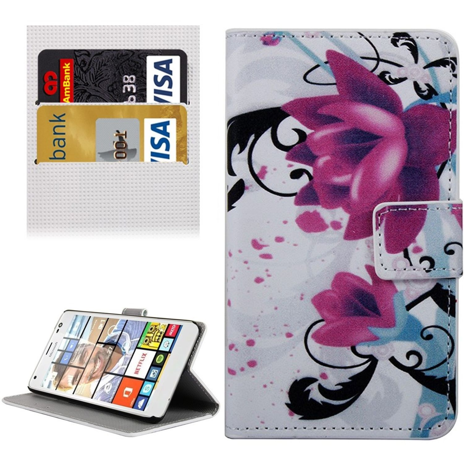 KÖNIG DESIGN Handyhülle, Backcover, Violett 850, Microsoft, Lumia