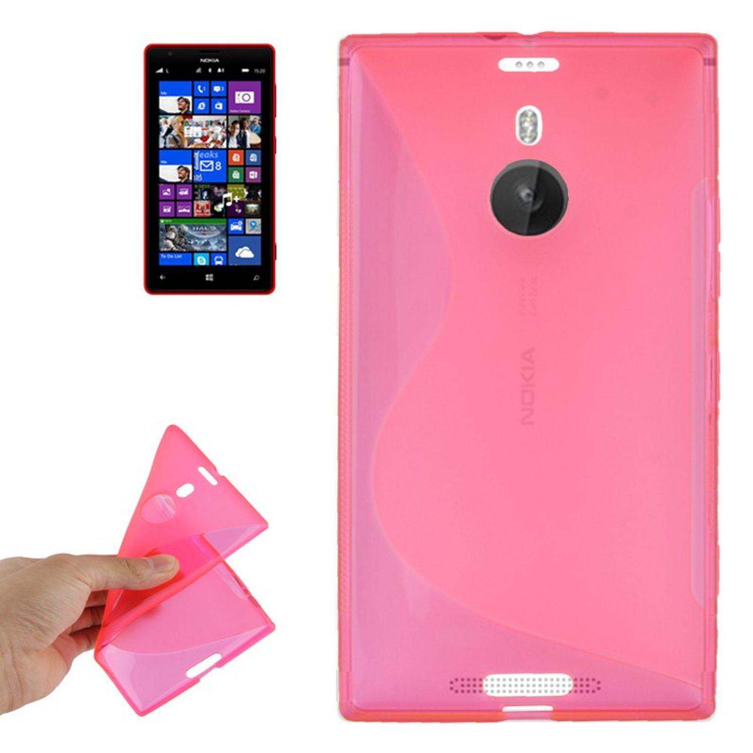Lumia 1520, Nokia, DESIGN KÖNIG Handyhülle, Rosa Backcover,