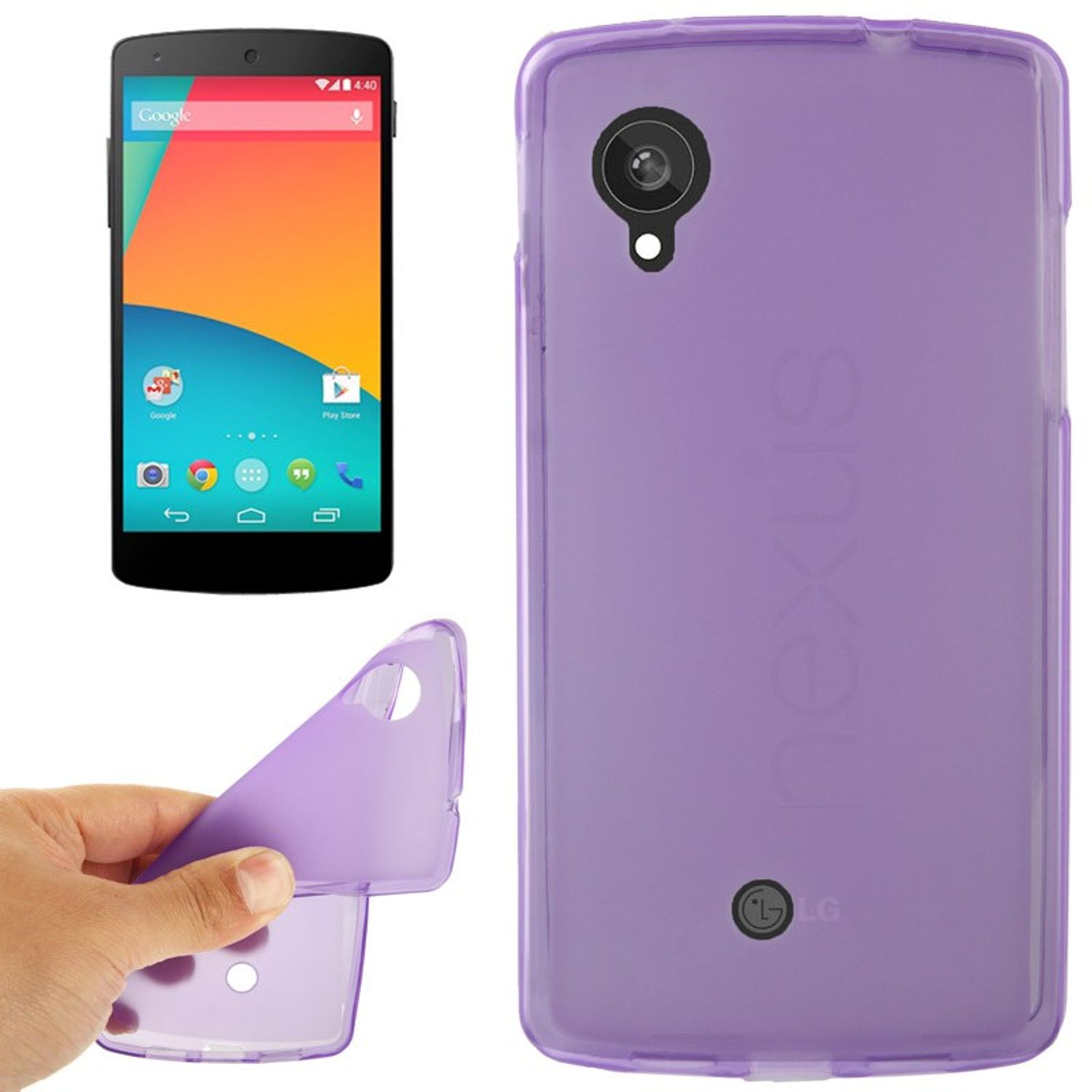 KÖNIG DESIGN Handyhülle, Violett Nexus 5, Backcover, LG