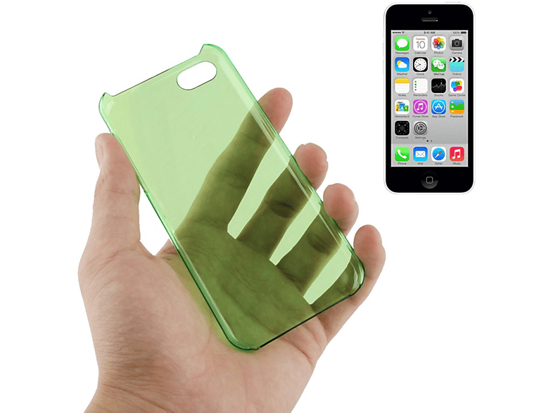 KÖNIG DESIGN Handyhülle, iPhone Backcover, Grün Apple, 5c