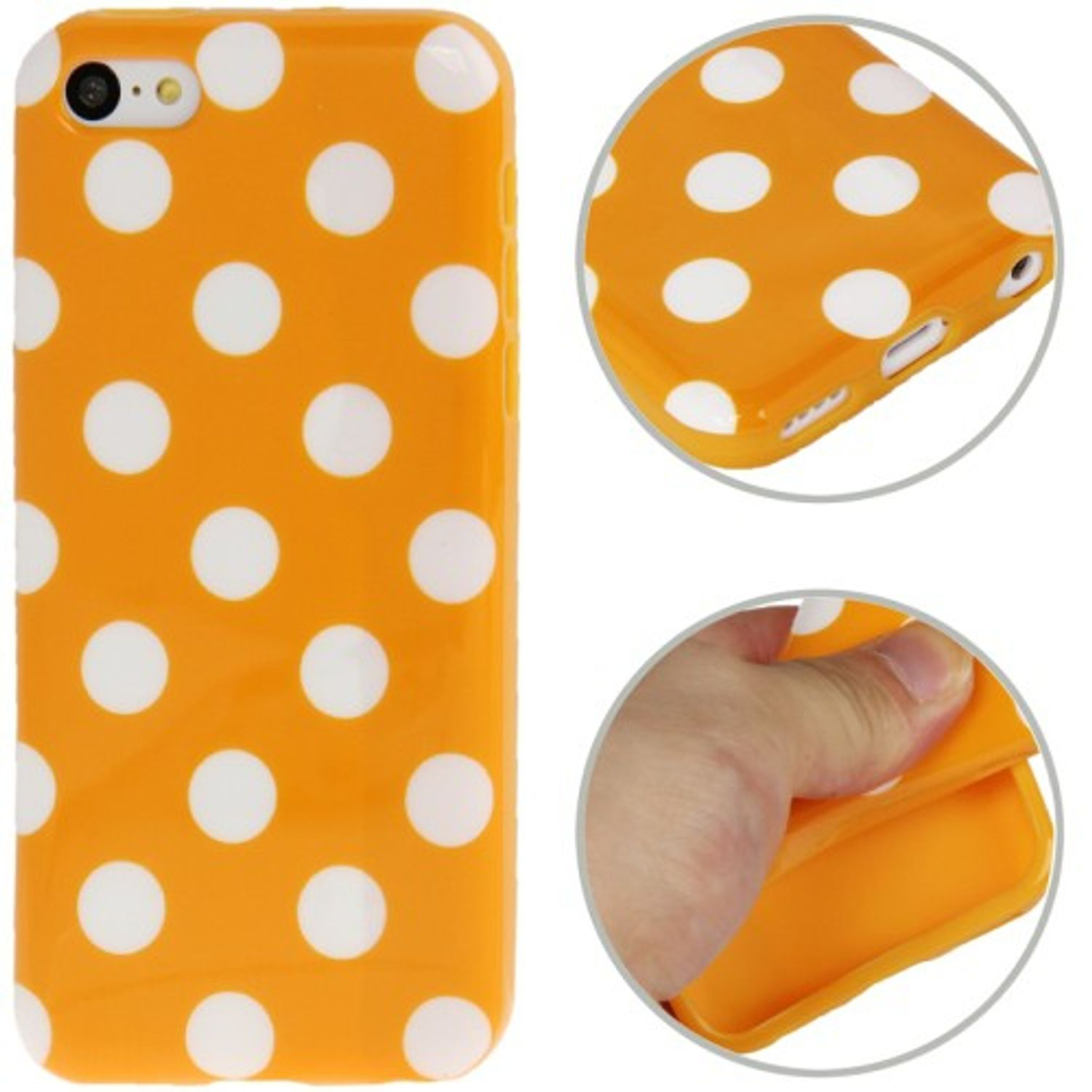 iPhone 5c, Orange Apple, Backcover, KÖNIG Handyhülle, DESIGN