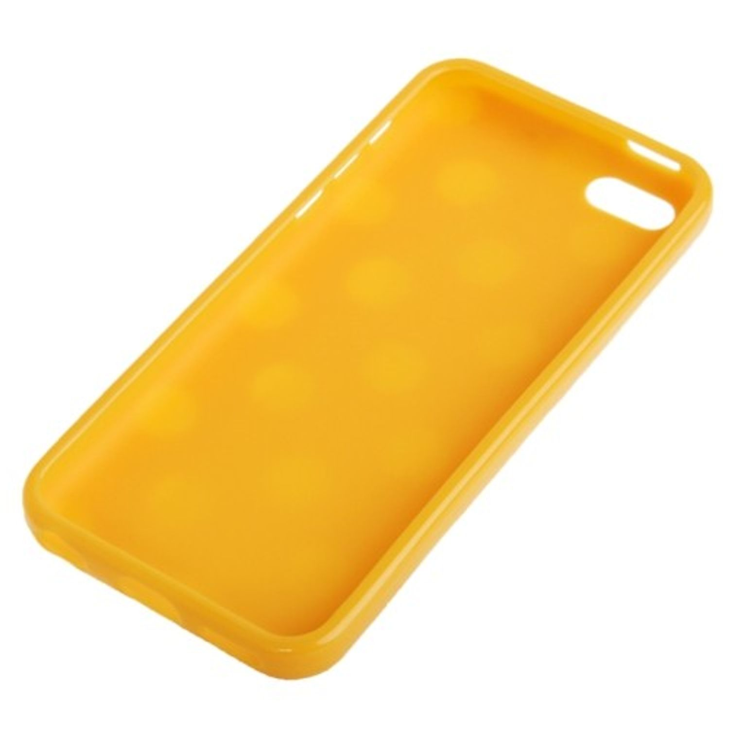 KÖNIG DESIGN iPhone Orange Handyhülle, 5c, Backcover, Apple