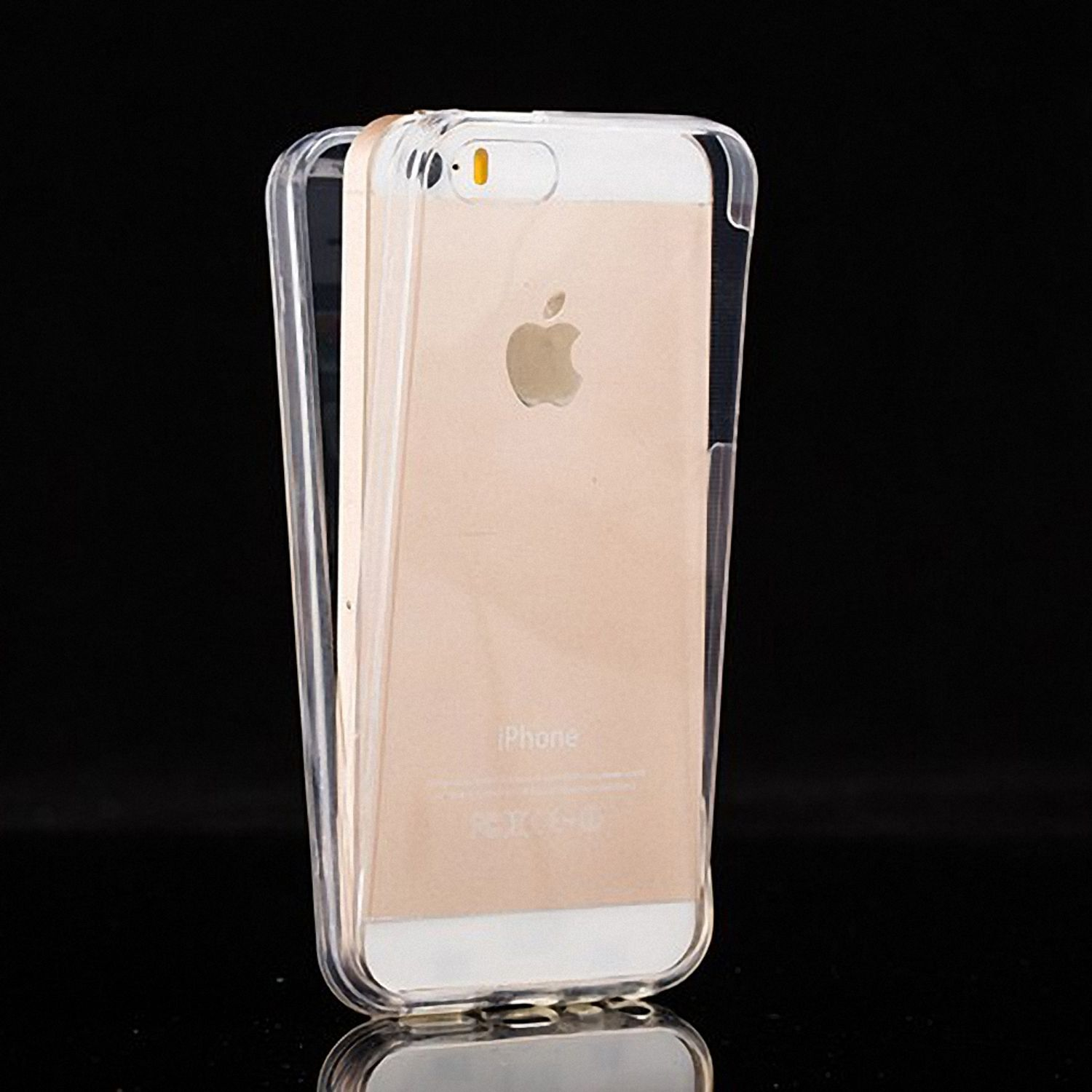 Eine transparente Handyhülle mit einem Telefon darin.