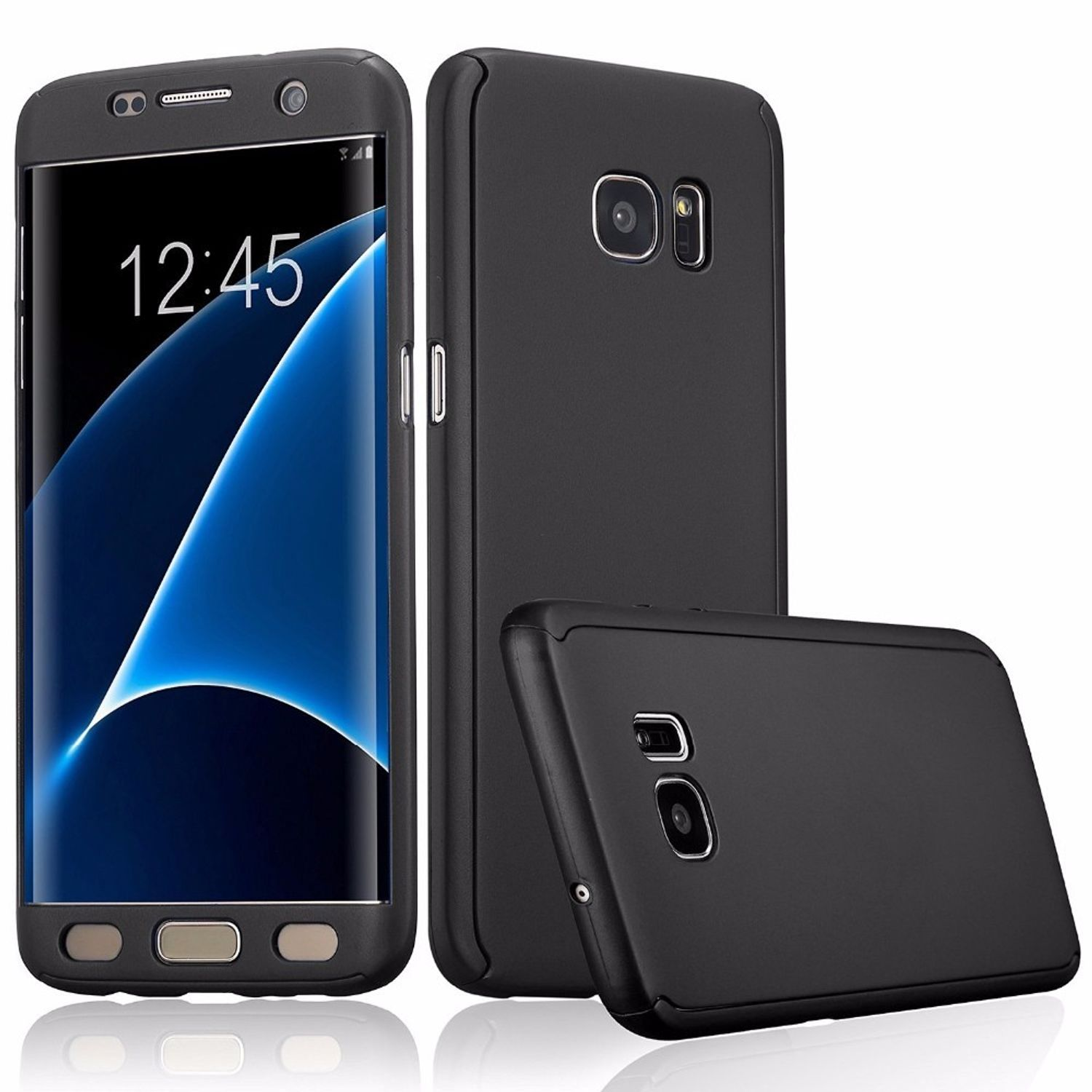 Cover, Samsung, Galaxy DESIGN S6 Handyhülle Schwarz 360 KÖNIG Full Edge, Schutz, Grad