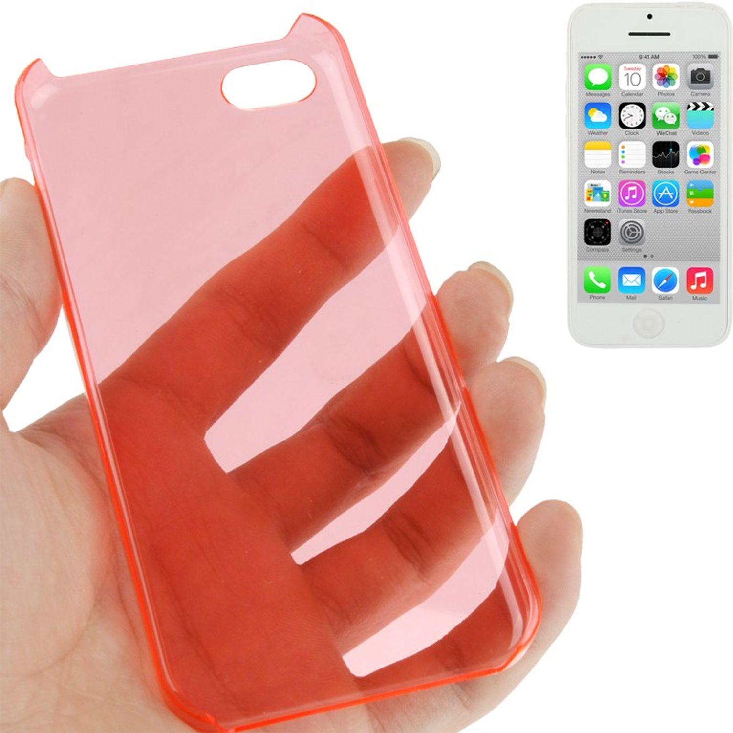 Apple, Rot Handyhülle, 5c, KÖNIG iPhone Backcover, DESIGN
