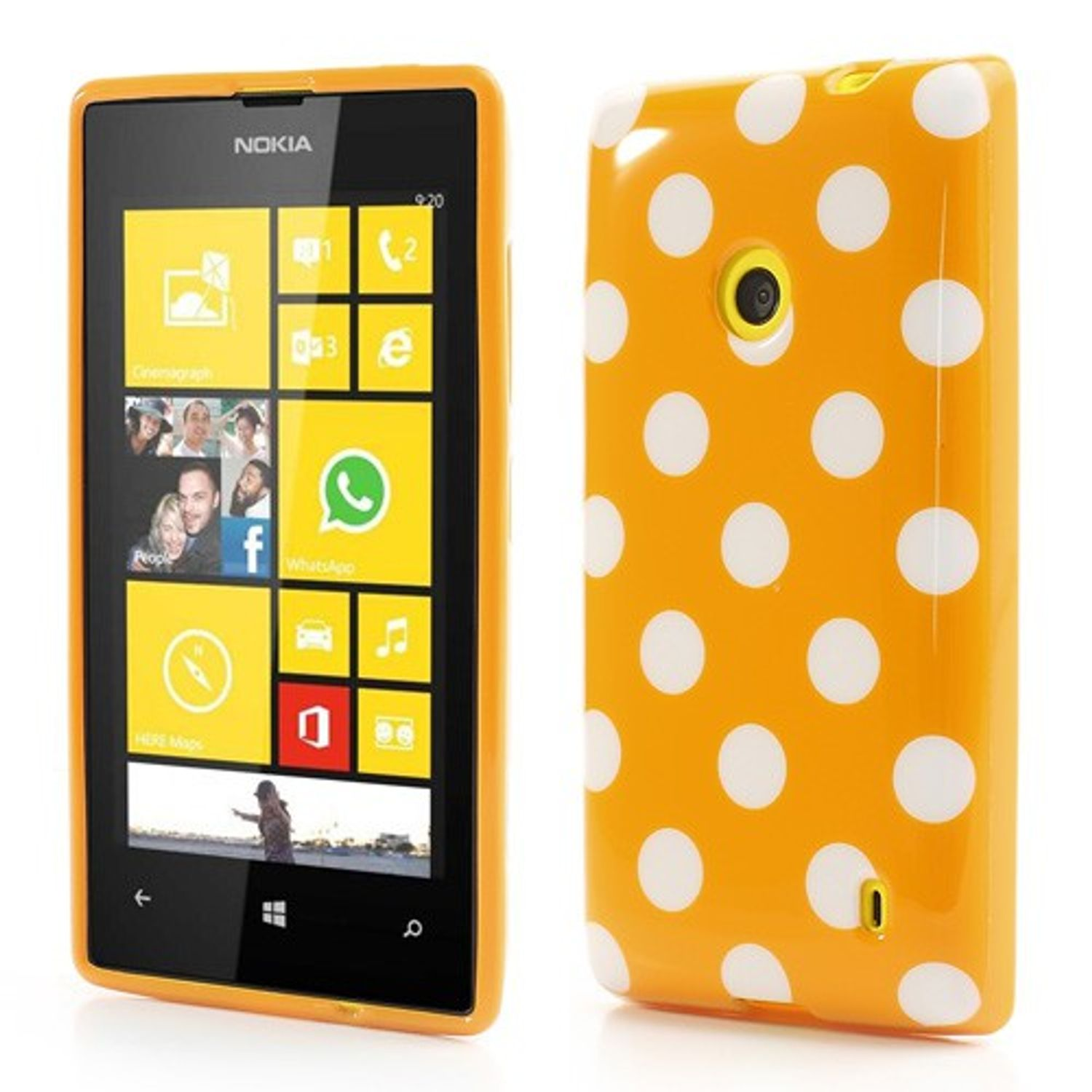 520, Nokia, DESIGN Orange Lumia Backcover, Handyhülle, KÖNIG