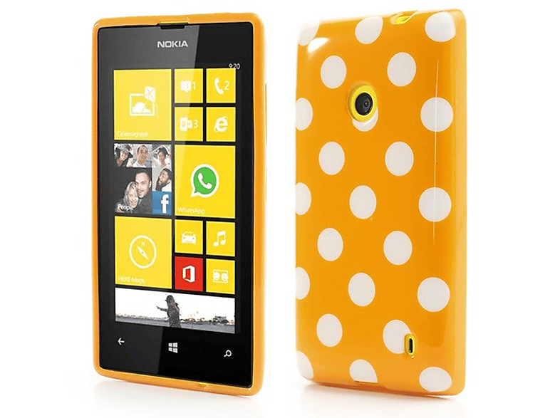KÖNIG DESIGN Handyhülle, Backcover, Nokia, Lumia 520, Orange