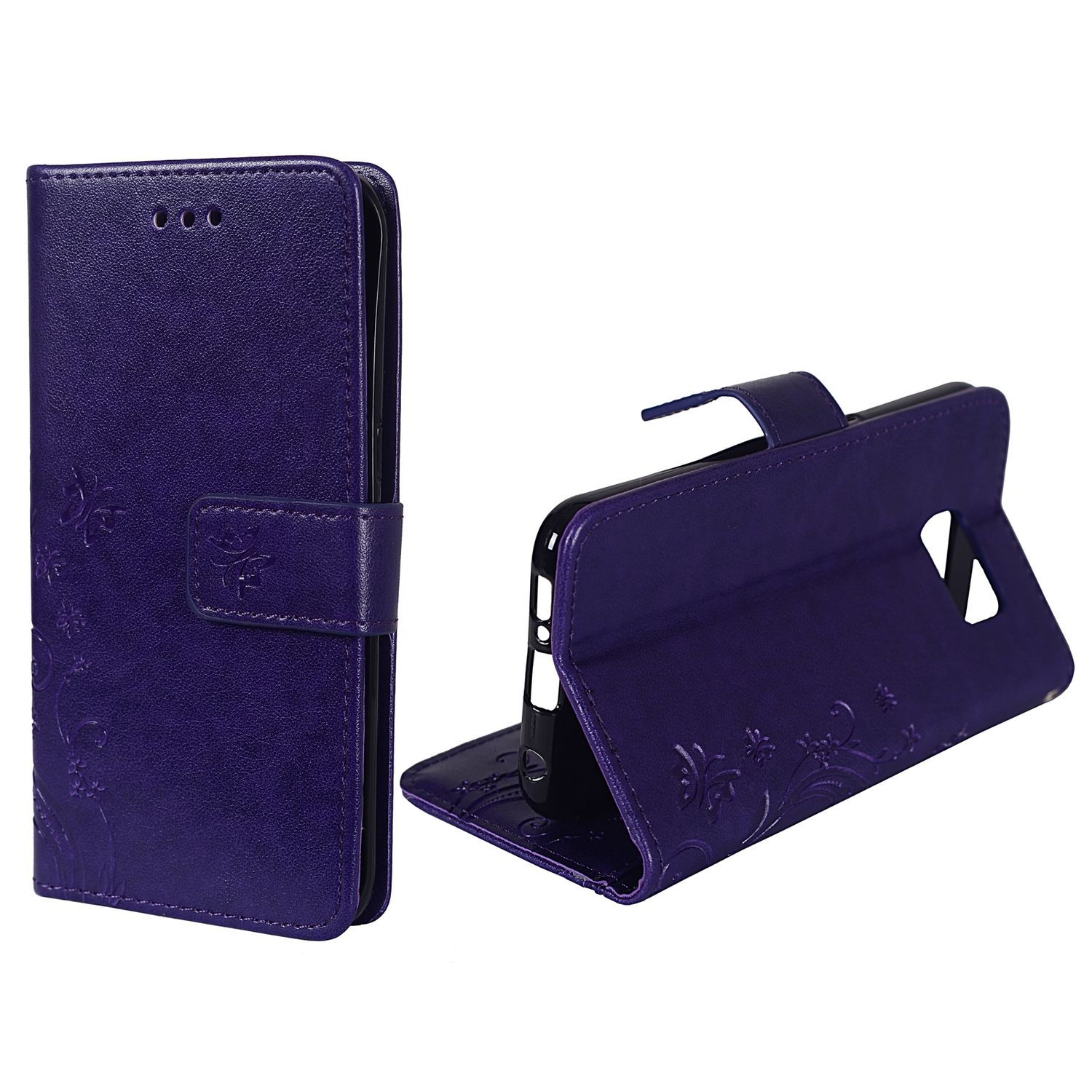 Samsung, Edge, DESIGN Galaxy Handyhülle, Bookcover, KÖNIG S6 Violett