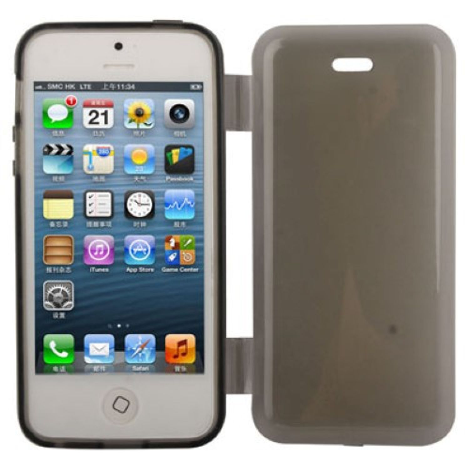 5 Schwarz Apple, KÖNIG iPhone / Backcover, 5s / Handyhülle, DESIGN SE,