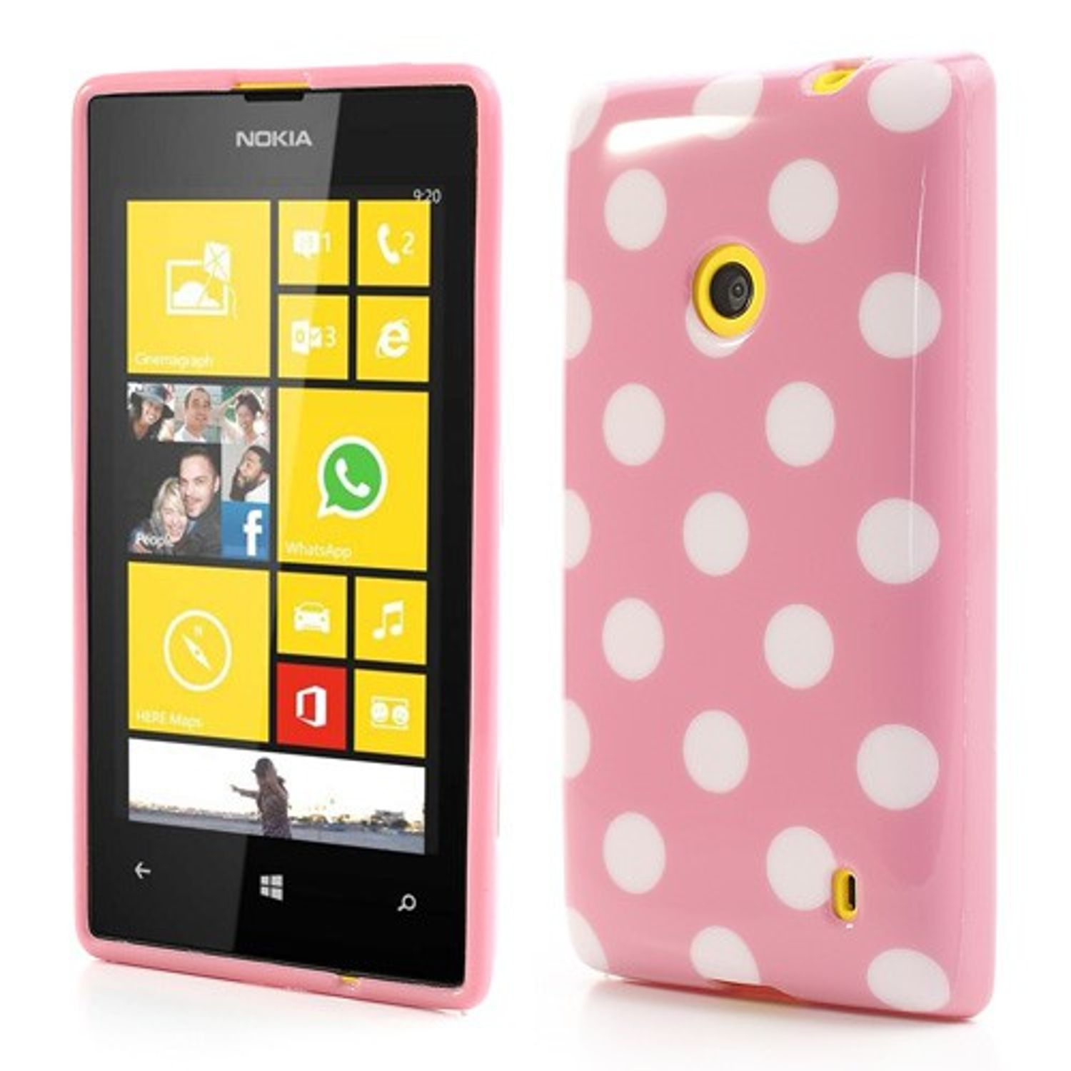 Backcover, DESIGN Nokia, 520, Rosa Handyhülle, KÖNIG Lumia