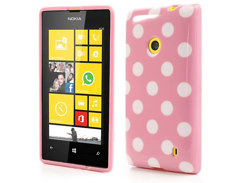 Backcover, DESIGN Nokia, 520, Rosa Handyhülle, KÖNIG Lumia