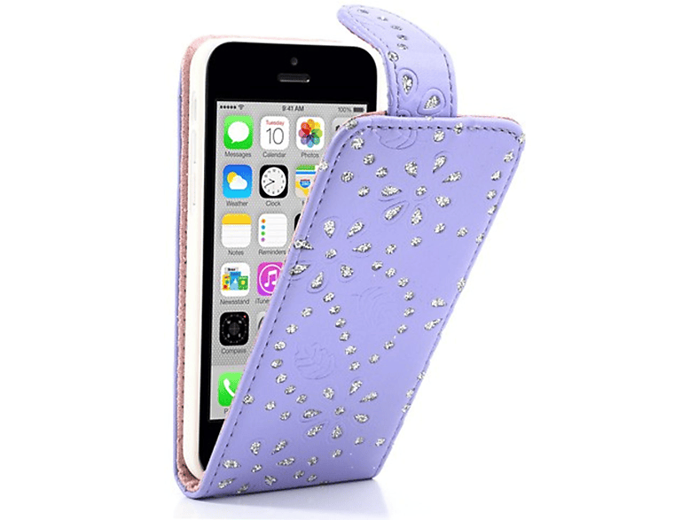 KÖNIG DESIGN Handyhülle, Backcover, Violett iPhone Apple, 5c