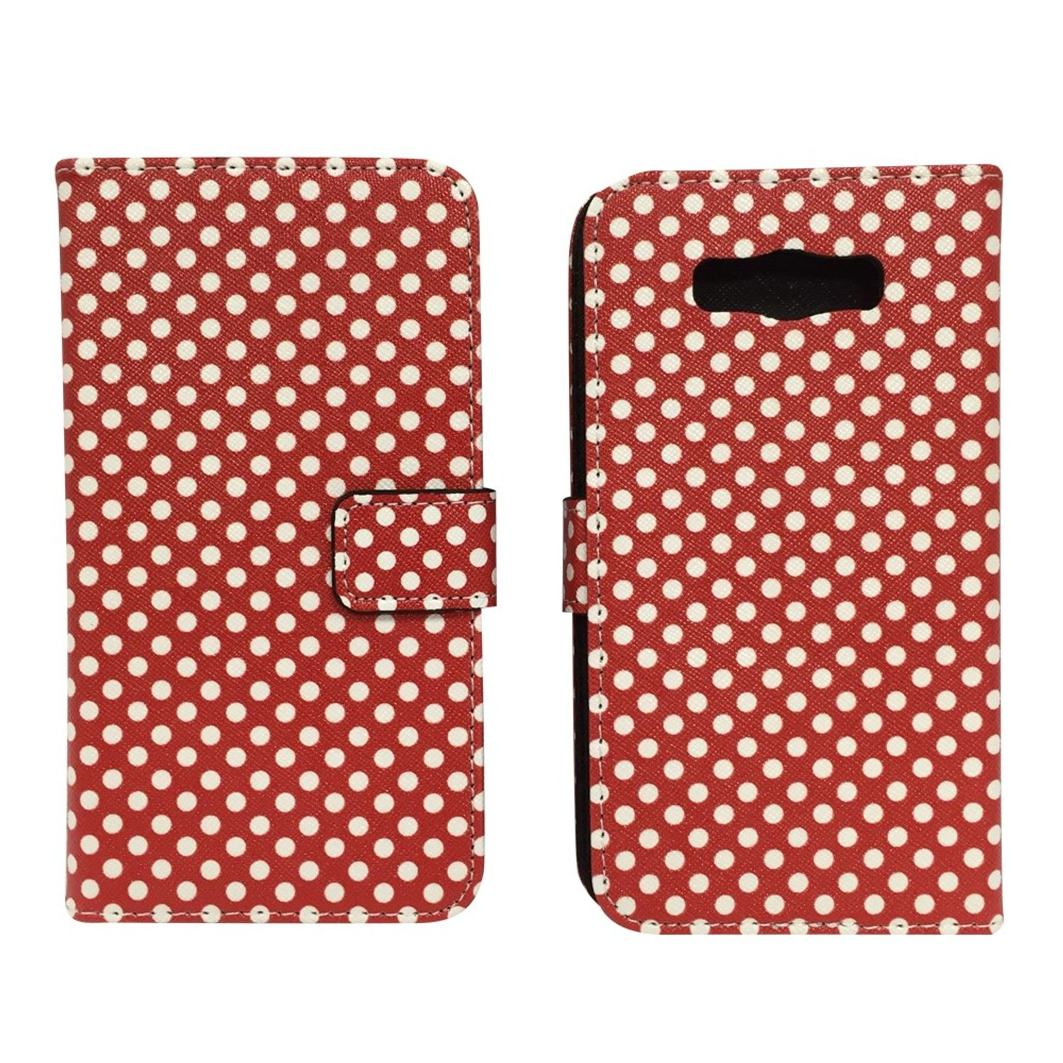 Rot Bookcover, DESIGN KÖNIG Samsung, J7 Handyhülle, Galaxy (2016),
