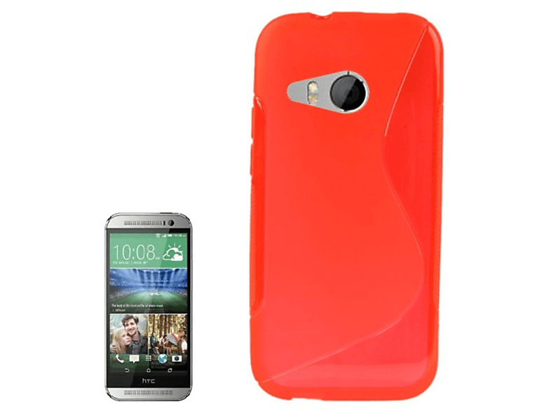 2, KÖNIG mini Backcover, HTC, Rot DESIGN Handyhülle, One