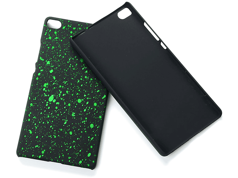 P8, Huawei, Schwarz KÖNIG Backcover, Handyhülle, DESIGN