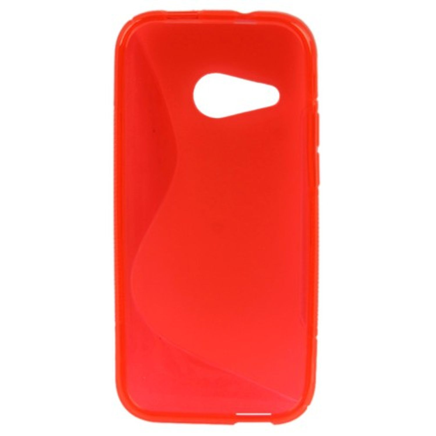 2, KÖNIG mini Backcover, HTC, Rot DESIGN Handyhülle, One