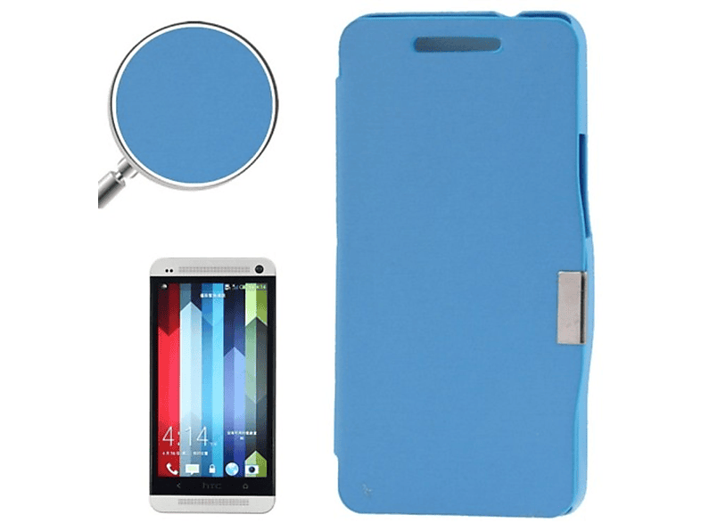 One, Blau DESIGN KÖNIG Backcover, HTC, Handyhülle,