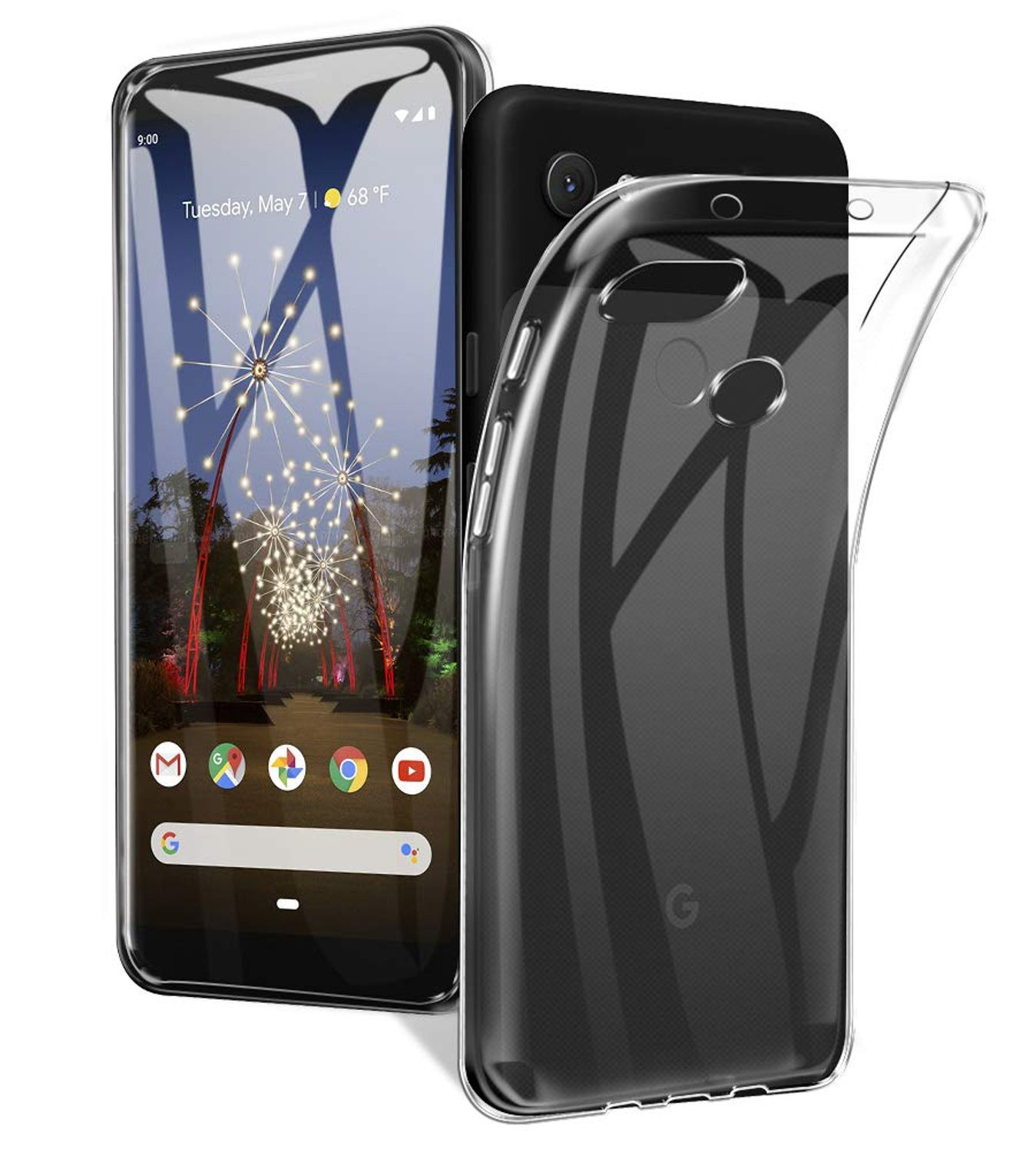 KÖNIG DESIGN Handyhülle Ultra Dünn XL, Google, Transparent Bumper, 3a Backcover, Pixel