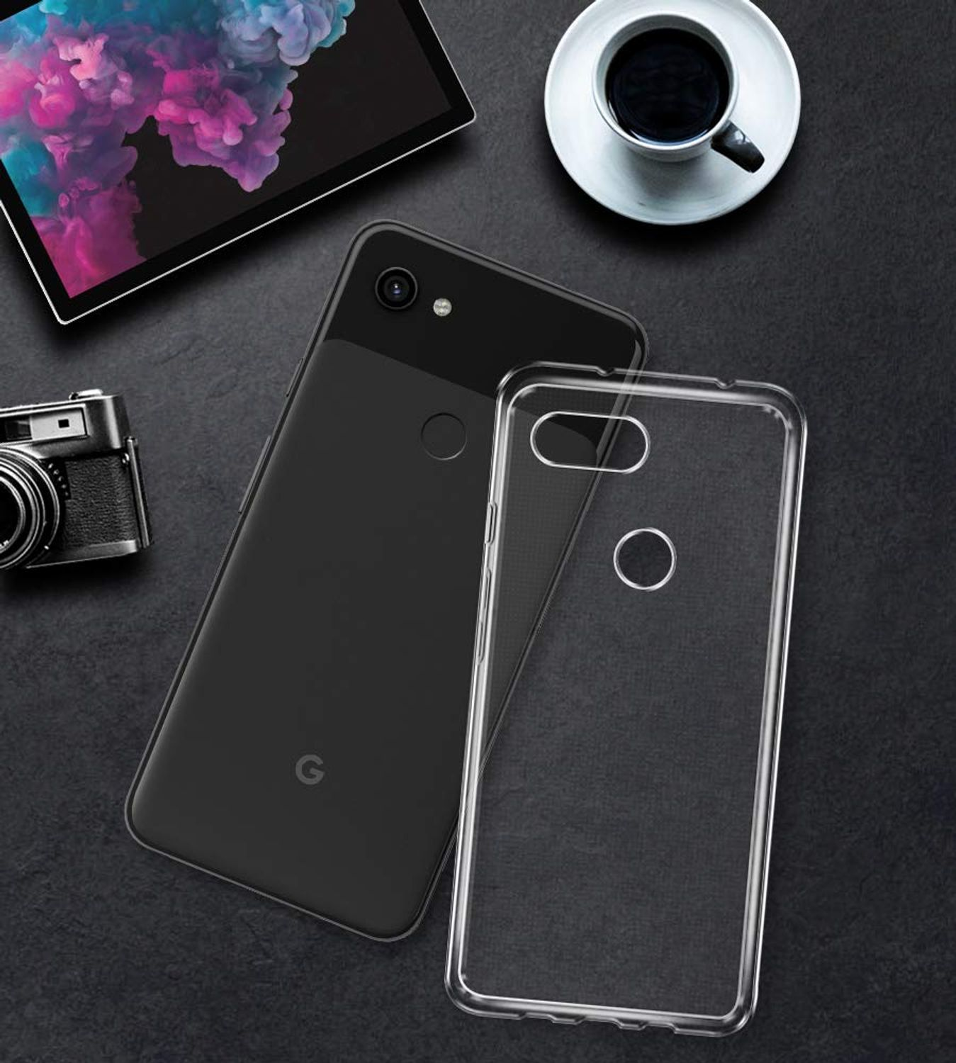 Transparent 3a Google, Bumper, KÖNIG XL, Backcover, Pixel Dünn Ultra Handyhülle DESIGN