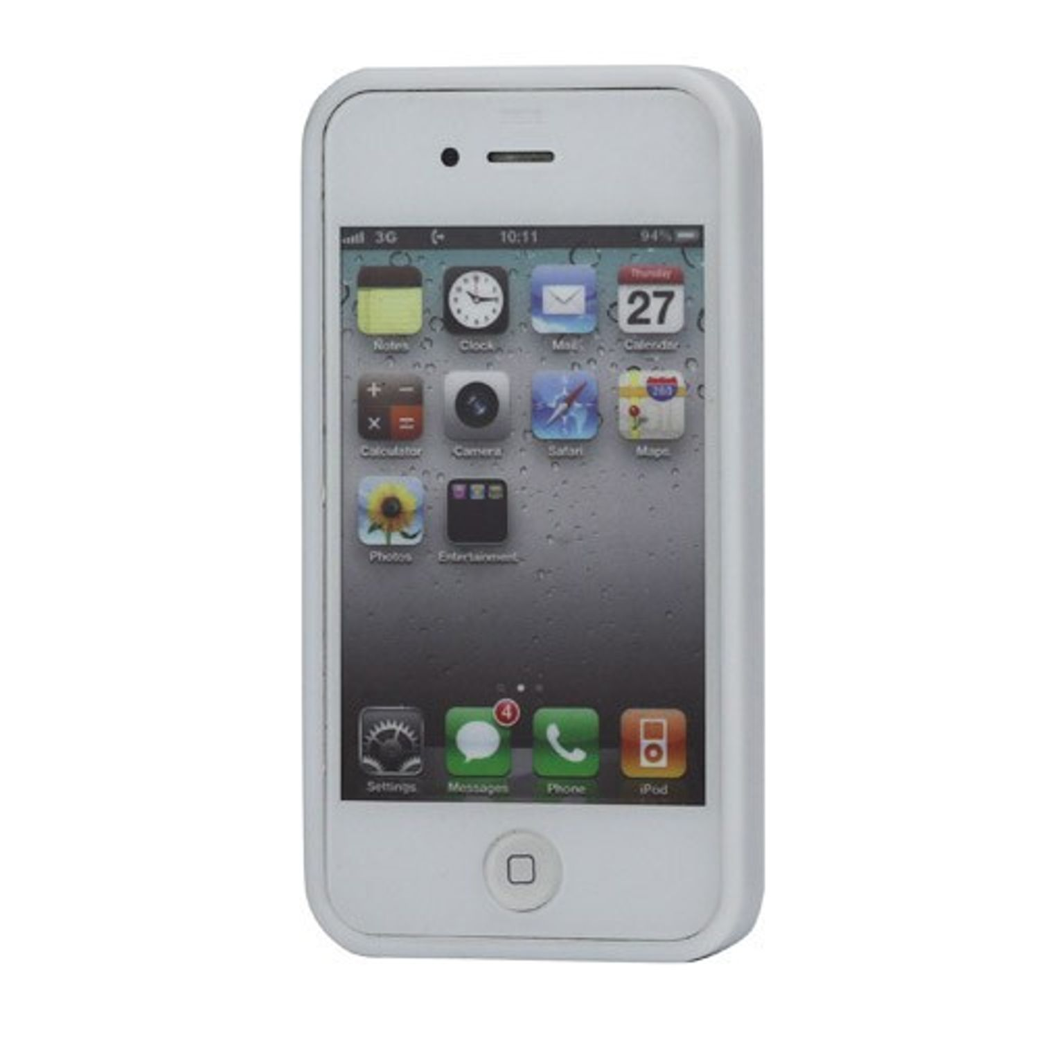 / Weiß Apple, Backcover, 4 Handyhülle, iPhone 4s, KÖNIG DESIGN