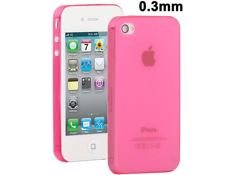 Rosa Apple, / Backcover, Handyhülle, 4 iPhone 4s, KÖNIG DESIGN