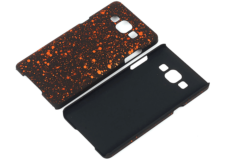 A5 (2015), KÖNIG Schwarz Backcover, Galaxy Samsung, DESIGN Handyhülle,