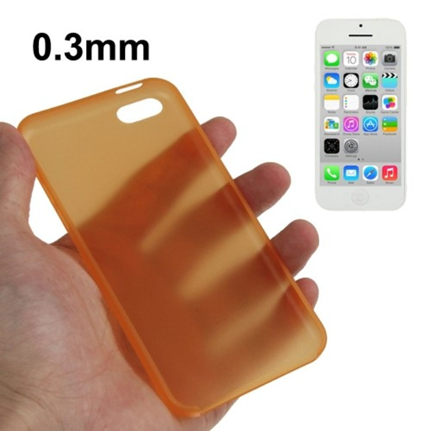 Orange Apple, 5c, Handyhülle, DESIGN iPhone Backcover, KÖNIG