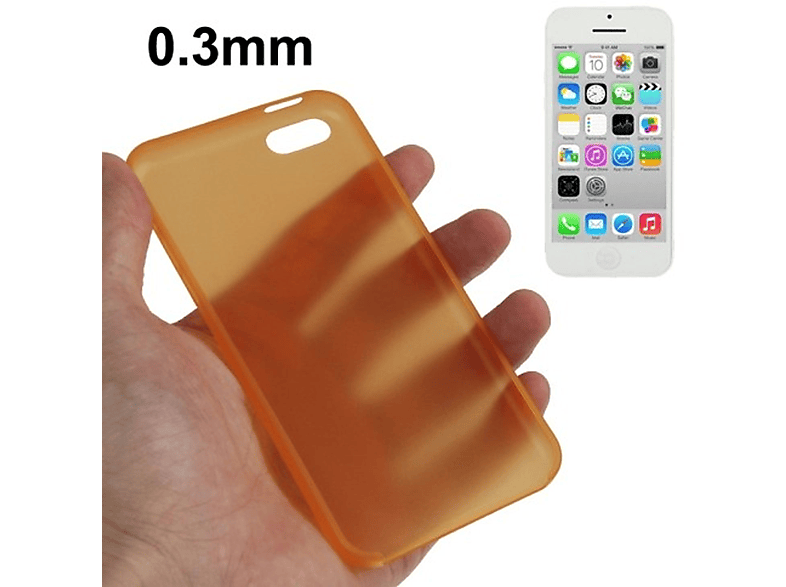 KÖNIG DESIGN Handyhülle, Backcover, Apple, iPhone 5c, Orange